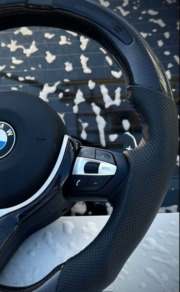 Карбонове M Кермо Руль + Led екран М3 стиль для BMW F series F10 F30 F11 F01 F02 F20 F21 F22 F23 F31 F32 F33 F36 X3 F25 F26 F15 F16 BM-5 фото