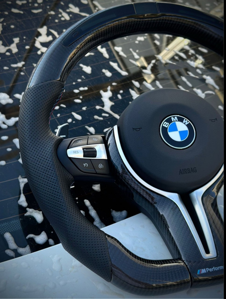 Карбонове M Кермо Руль + Led екран М3 стиль для BMW F series F10 F30 F11 F01 F02 F20 F21 F22 F23 F31 F32 F33 F36 X3 F25 F26 F15 F16 BM-5 фото