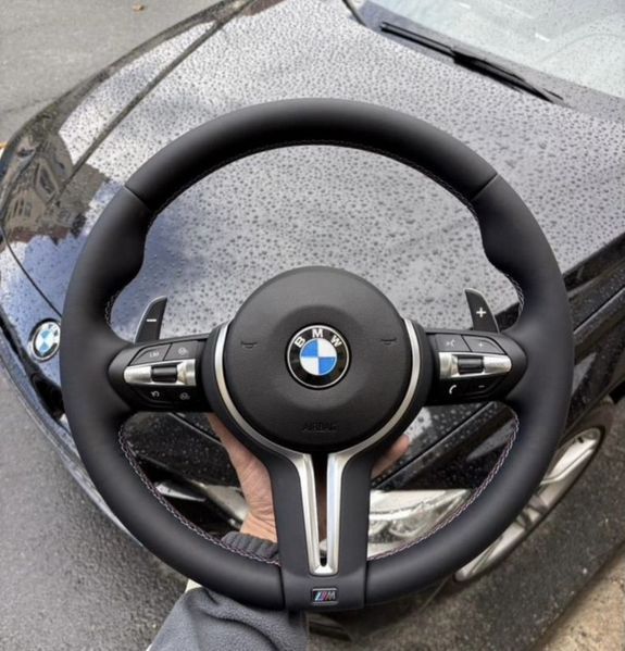 Шкіряне M Кермо Руль з Підігрівом та вібро М3 стиль для BMW F series F10 F30 F11 F01 F02 F20 F21 F22 F23 F31 F32 F33 F36 X3 F25 F26 F15 F16 BM-3 фото